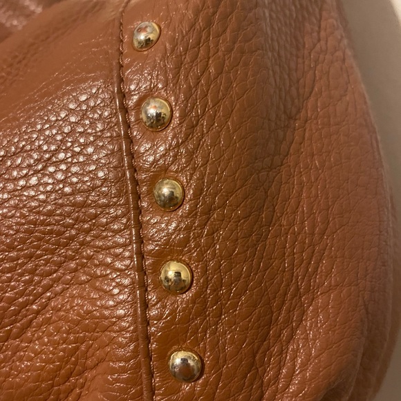 Michael Kors cognac pebbled leather hobo bag w hang tag - Picture 9 of 16